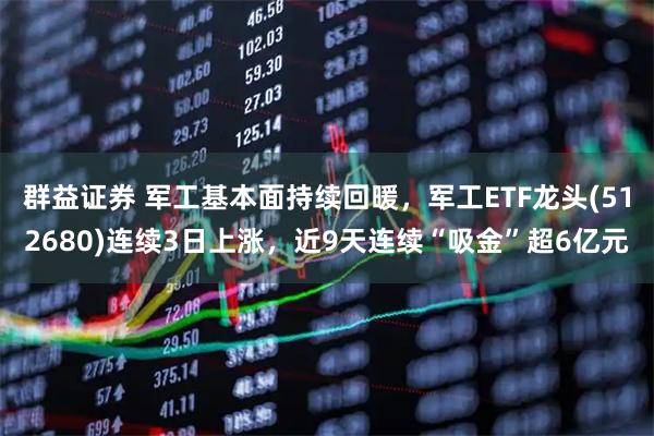 群益证券 军工基本面持续回暖，军工ETF龙头(512680)连续3日上涨，近9天连续“吸金”超6亿元